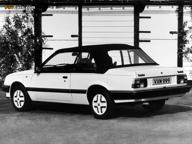 Vauxhall Cavalier Convertible 1986–88 photos (640 x 480)