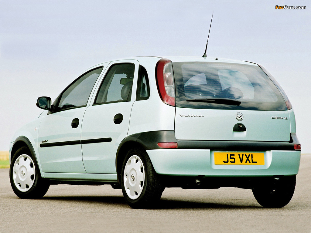 Vauxhall Corsa 5-door (C) 2000–03 wallpapers (1024 x 768)