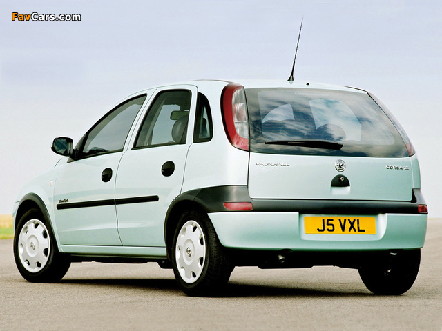 Vauxhall Corsa 5-door (C) 2000–03 wallpapers (640 x 480)