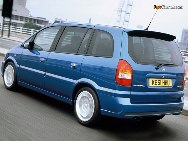 Vauxhall Zafira GSi 2001–05 wallpapers (640 x 480)