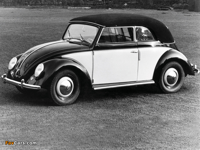 Volkswagen Käfer Karmann Cabriolet (Typ 15) 1949–53 pictures (640 x 480)