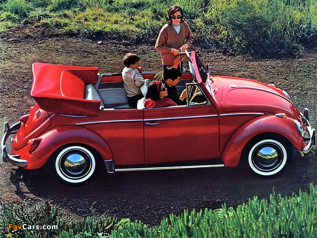 Volkswagen Beetle Convertible (Type 1) 1962–68 photos (640 x 480)