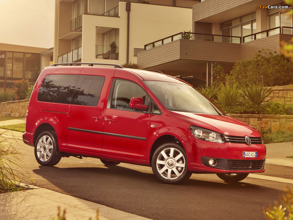 Photos of Volkswagen Caddy Maxi Life AU-spec (Type 2K) 2010 (1024 x 768)