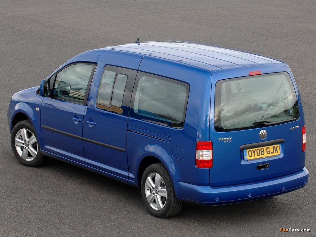 Volkswagen Caddy Maxi Life UK-spec (Type 2K) 2007–10 pictures (1024 x 768)