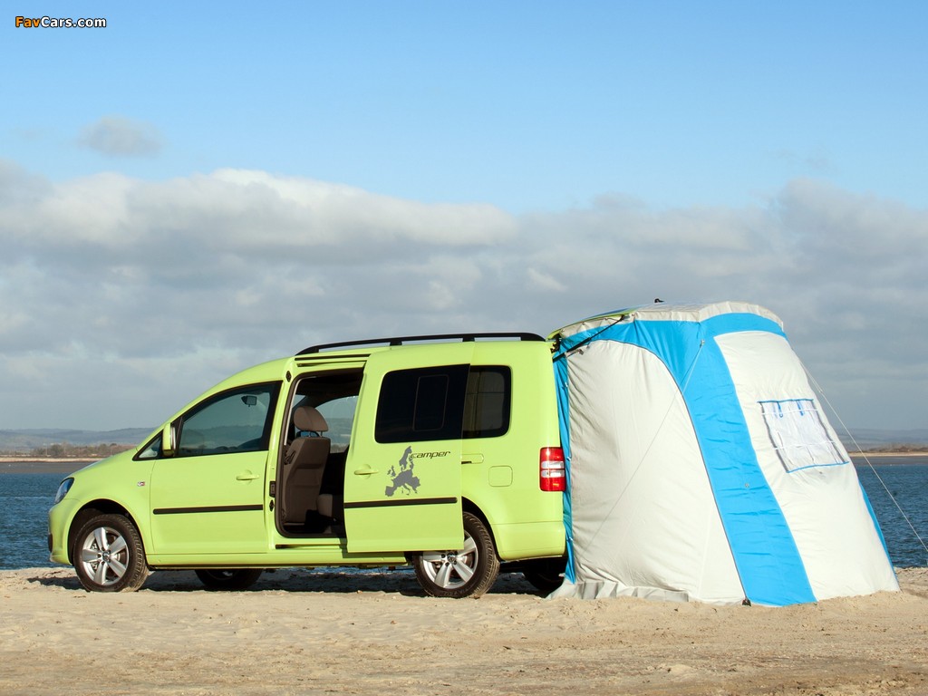 Volkswagen Caddy Camper UK-spec (Type 2K) 2013 wallpapers (1024 x 768)