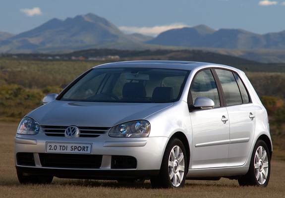 Pictures of Volkswagen Golf 2.0 TDI Sport 5-door ZA-spec (Typ 1K) 2003–08