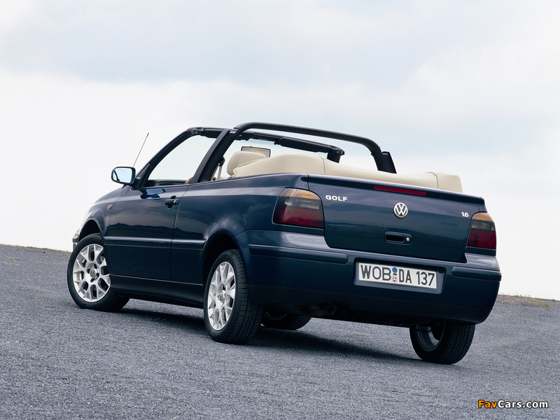 Volkswagen Golf Cabrio (Typ 1J) 1998–2002 photos (800 x 600)