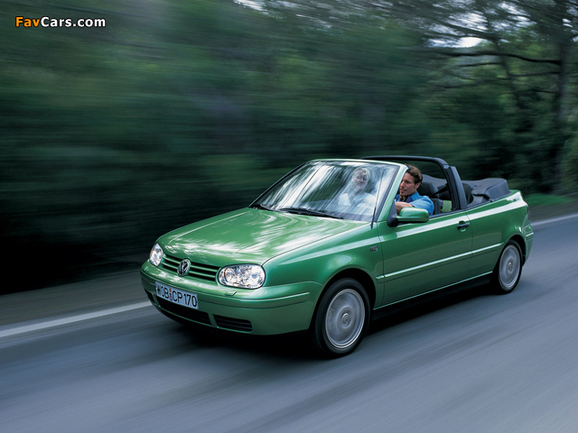Volkswagen Golf Cabrio (Typ 1J) 1998–2002 photos (640 x 480)