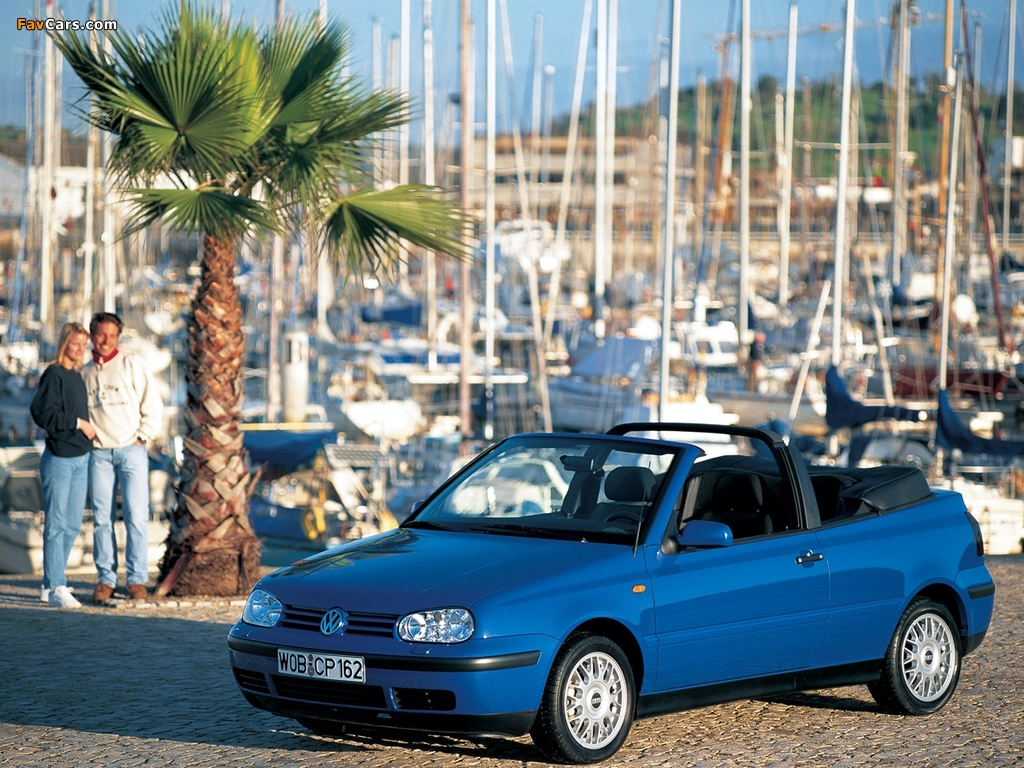 Volkswagen Golf Cabrio (Typ 1J) 1998–2002 wallpapers (1024 x 768)