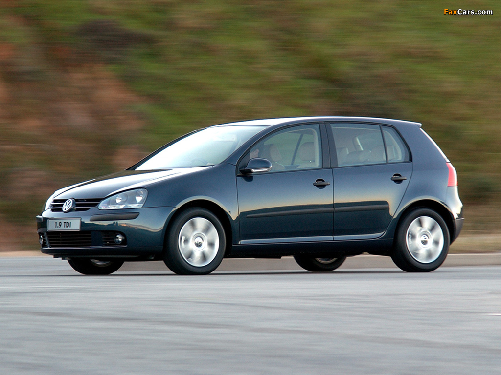 Volkswagen Golf 1.9 TDI 5-door ZA-spec (Typ 1K) 2003–08 images (1024 x 768)