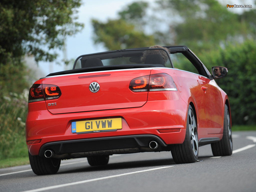 Volkswagen Golf GTI Cabriolet UK-spec (Typ 5K) 2012 pictures (1024 x 768)