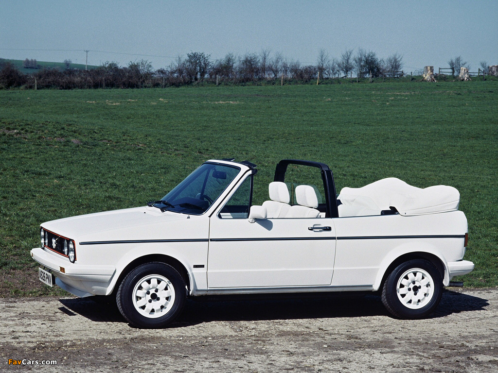 Volkswagen Golf Cabrio UK-spec (Typ 17) 1979–88 wallpapers (1024 x 768)