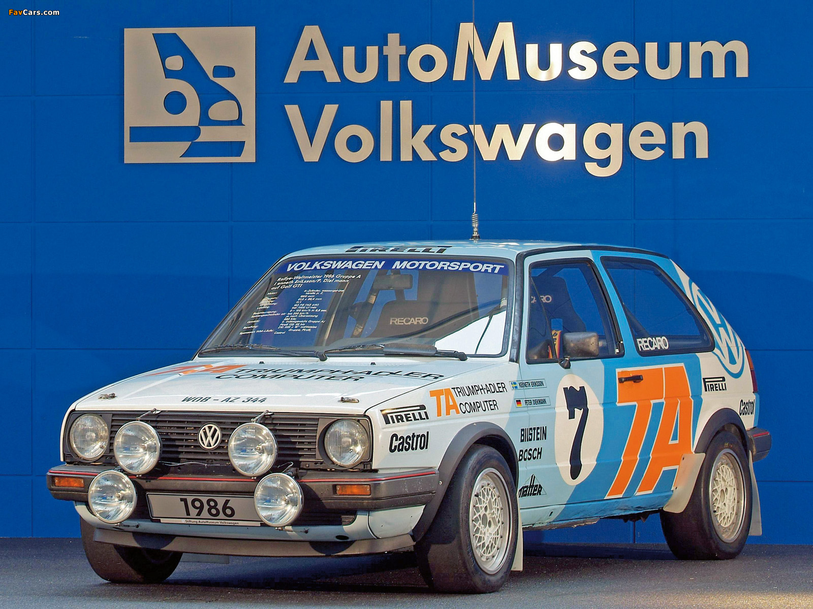 Volkswagen Golf GTI Rally Car (Typ 19) 1984–86 wallpapers (1600 x 1200)