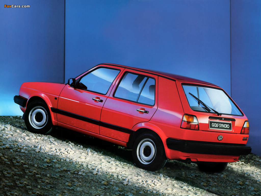 Volkswagen Golf Syncro 5-door (Typ 1G) 1987–92 wallpapers (1024 x 768)