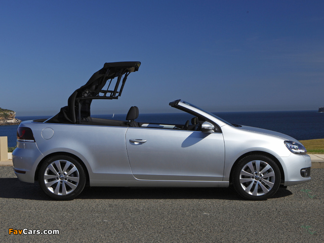 Volkswagen Golf Cabrio AU-spec (Typ 5K) 2011 wallpapers (640 x 480)