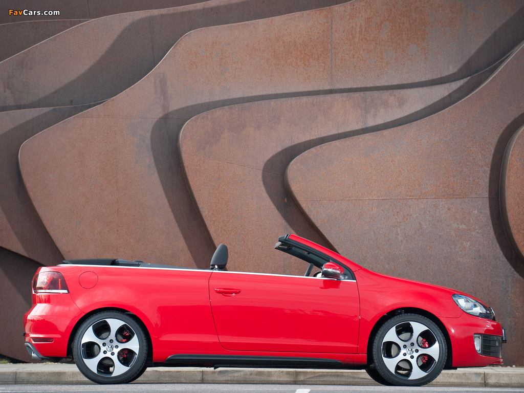 Volkswagen Golf GTI Cabriolet UK-spec (Typ 5K) 2012 wallpapers (1024 x 768)