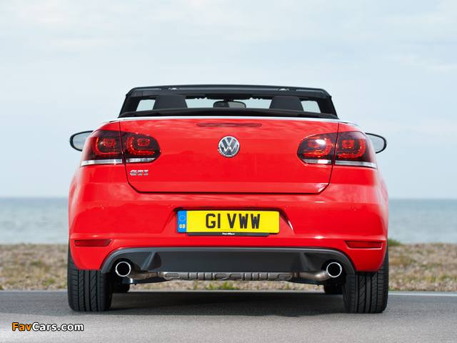 Volkswagen Golf GTI Cabriolet UK-spec (Typ 5K) 2012 wallpapers (640 x 480)