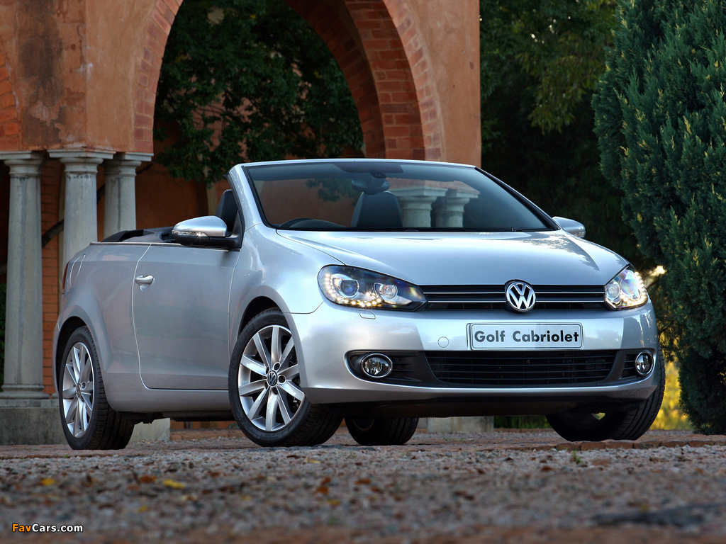 Volkswagen Golf Cabrio ZA-spec (Typ 5K) 2012 wallpapers (1024 x 768)