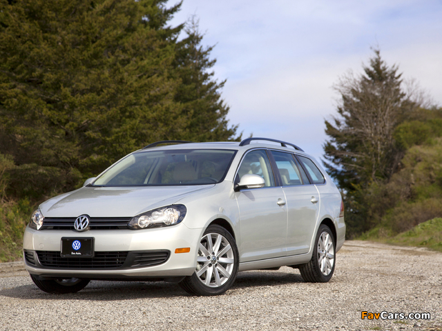 Volkswagen Jetta SportWagen US-spec 2009–15 wallpapers (640 x 480)