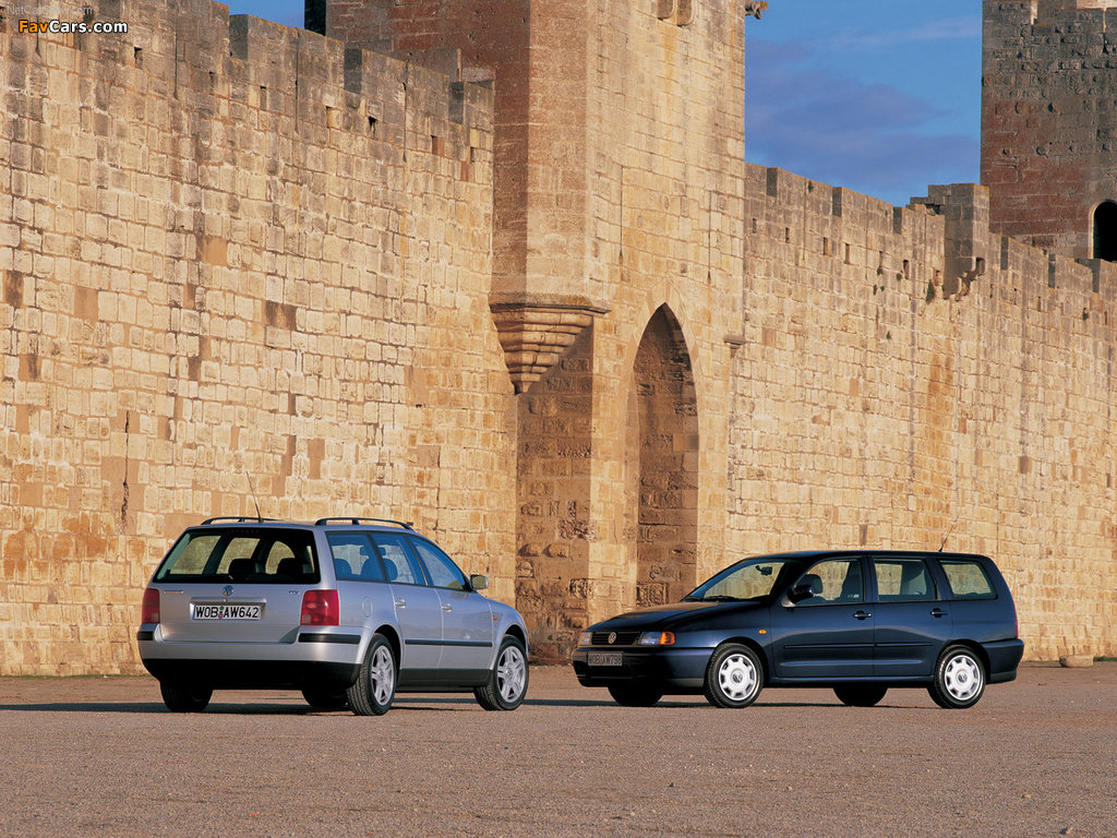 Volkswagen Passat Variant (B5) & Polo Variant wallpapers (1024 x 768)