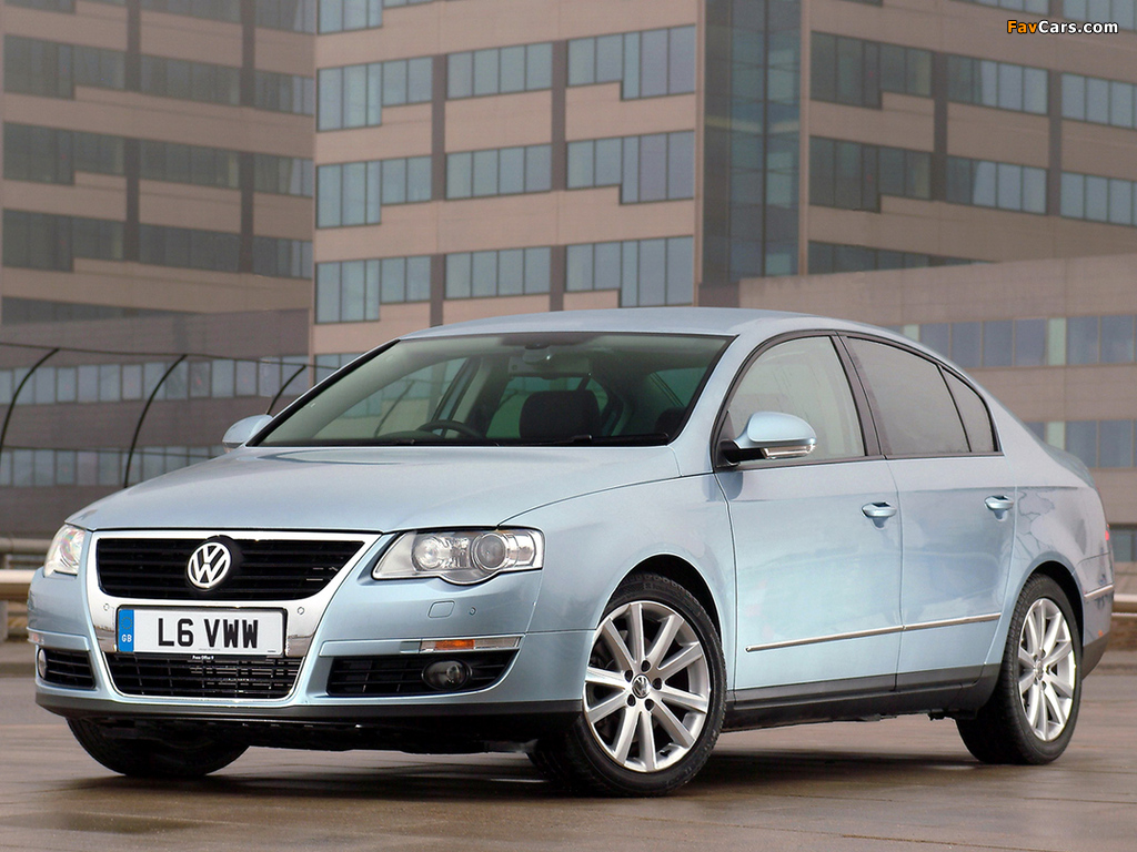 Images of Volkswagen Passat 2.0 TDI Sedan UK-spec (B6) 2005–10 (1024 x 768)