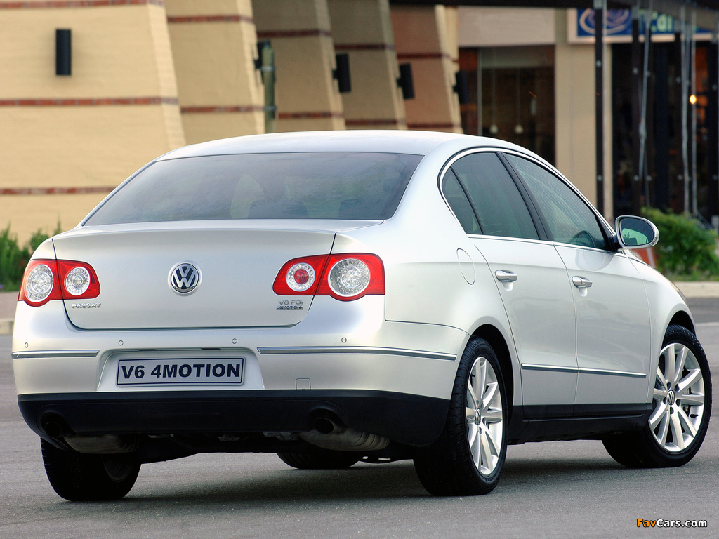 Images of Volkswagen Passat V6 FSI 4MOTION Sedan ZA-spec (B6) 2006–08 (1024 x 768)