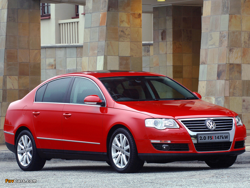 Pictures of Volkswagen Passat 2.0 FSI Sedan ZA-spec (B6) 2005–08 (800 x 600)