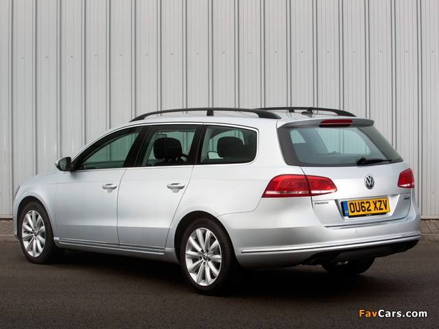 Pictures of Volkswagen Passat BlueMotion Variant UK-spec (B7) 2010 (640 x 480)