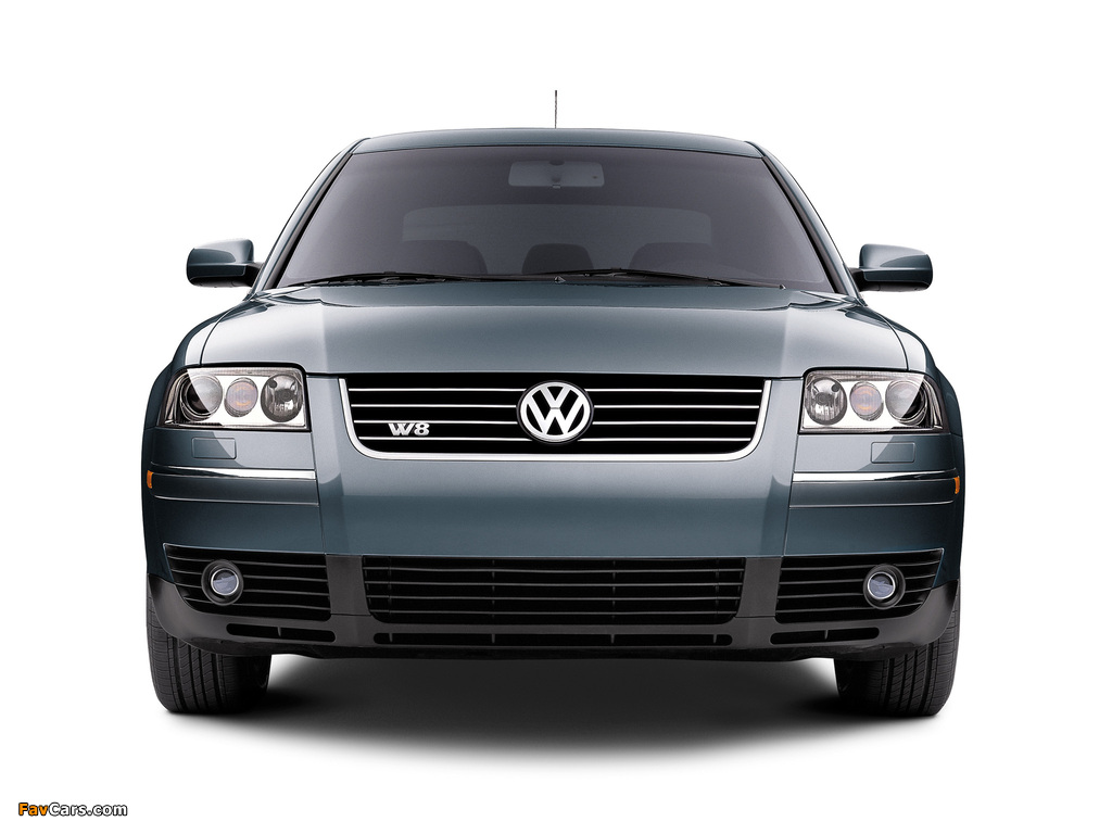 Volkswagen Passat W8 Sedan US-spec (B5+) 2002–04 wallpapers (1024 x 768)