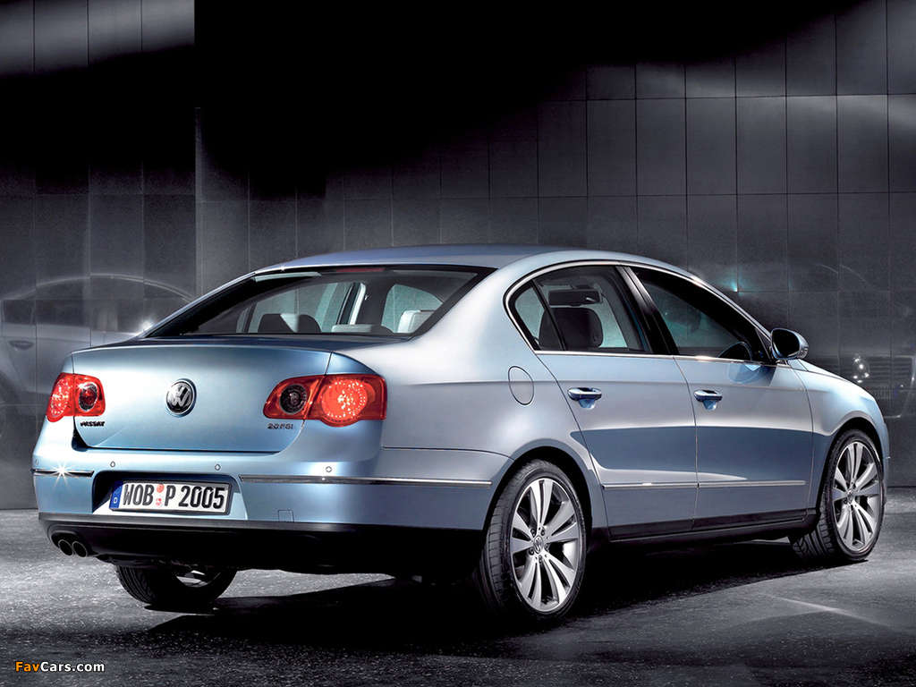 Volkswagen Passat 2.0 FSI Sedan (B6) 2005–10 wallpapers (1024 x 768)