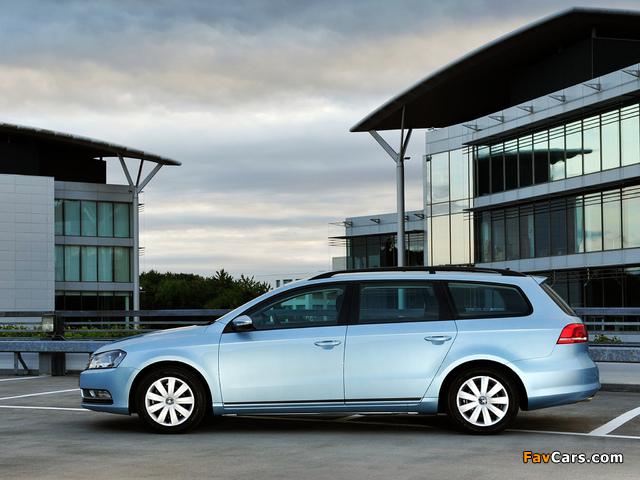 Volkswagen Passat BlueMotion Variant UK-spec (B7) 2010 images (640 x 480)