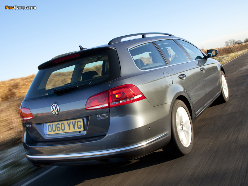 Volkswagen Passat BlueMotion Variant UK-spec (B7) 2010 photos (800 x 600)