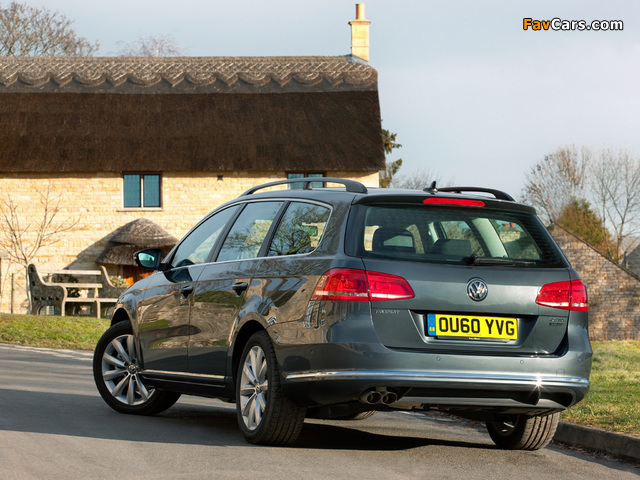 Volkswagen Passat BlueMotion Variant UK-spec (B7) 2010 pictures (640 x 480)