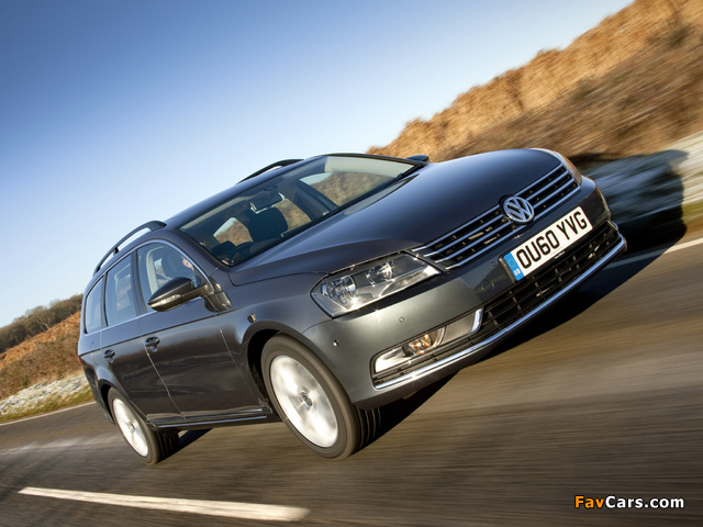 Volkswagen Passat BlueMotion Variant UK-spec (B7) 2010 pictures (640 x 480)