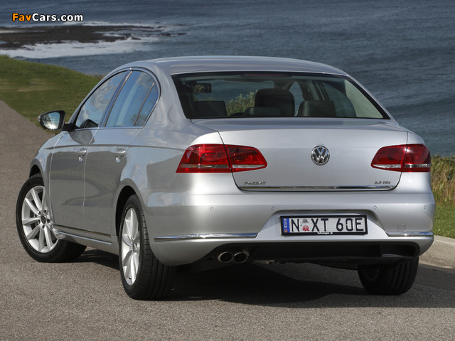 Volkswagen Passat TDI BlueMotion AU-spec (B7) 2010 pictures (640 x 480)