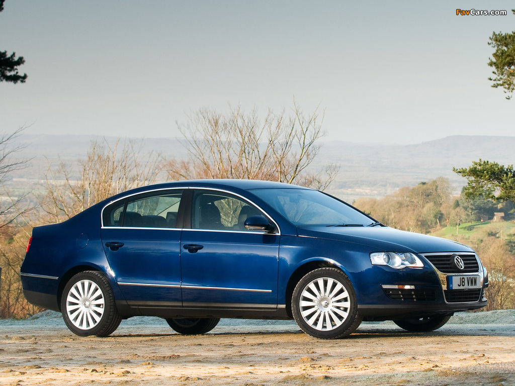 Volkswagen Passat 2.0 TDI Sedan UK-spec (B6) 2005–10 wallpapers (1024 x 768)