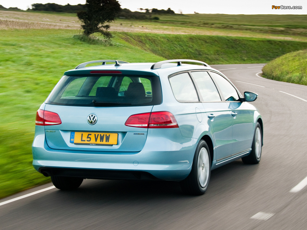 Volkswagen Passat BlueMotion Variant UK-spec (B7) 2010 wallpapers (1024 x 768)