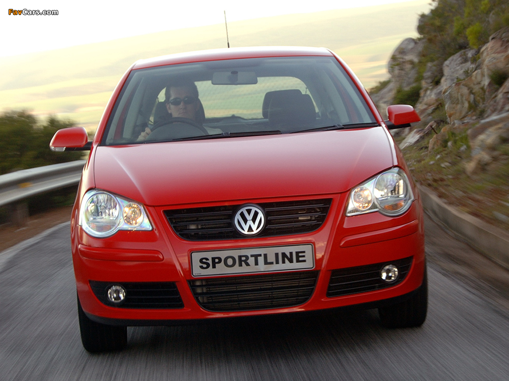 Photos of Volkswagen Polo Sportline 3-door ZA-spec (Typ 9N3) 2005–09 (1024 x 768)