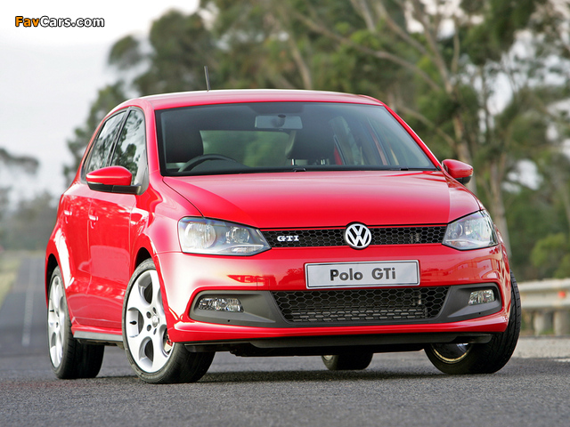 Pictures of Volkswagen Polo GTI 5-door ZA-spec (Typ 6R) 2010 (640 x 480)