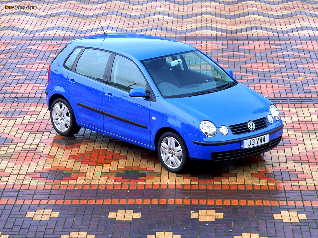 Volkswagen Polo 5-door UK-spec (IV) 2001–05 wallpapers (1024 x 768)
