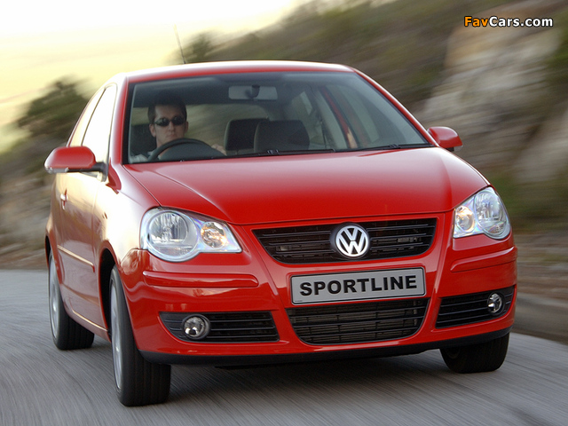 Volkswagen Polo Sportline 3-door ZA-spec (Typ 9N3) 2005–09 images (640 x 480)