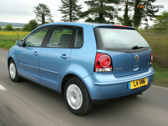 Volkswagen Polo 5-door UK-spec (Typ 9N3) 2005–09 pictures (640 x 480)