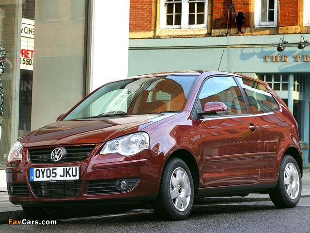 Volkswagen Polo 3-door UK-spec (Typ 9N3) 2005–09 wallpapers (640 x 480)