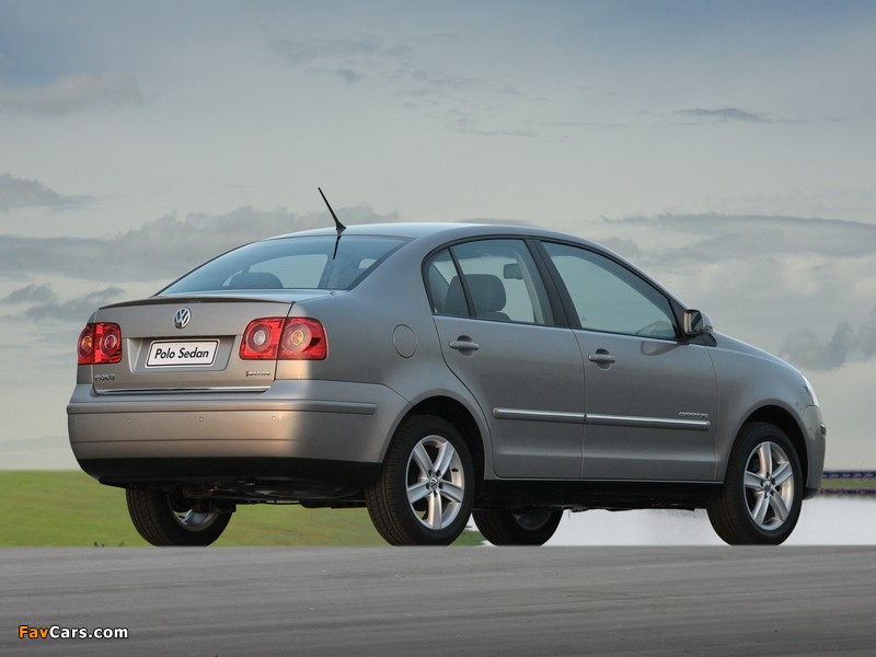 Volkswagen Polo Sedan BR-spec (Typ 9N3) 2006–11 wallpapers (800 x 600)