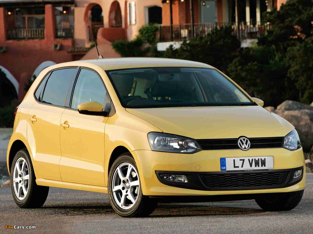 Volkswagen Polo 5-door UK-spec (Typ 6R) 2009 images (1024 x 768)