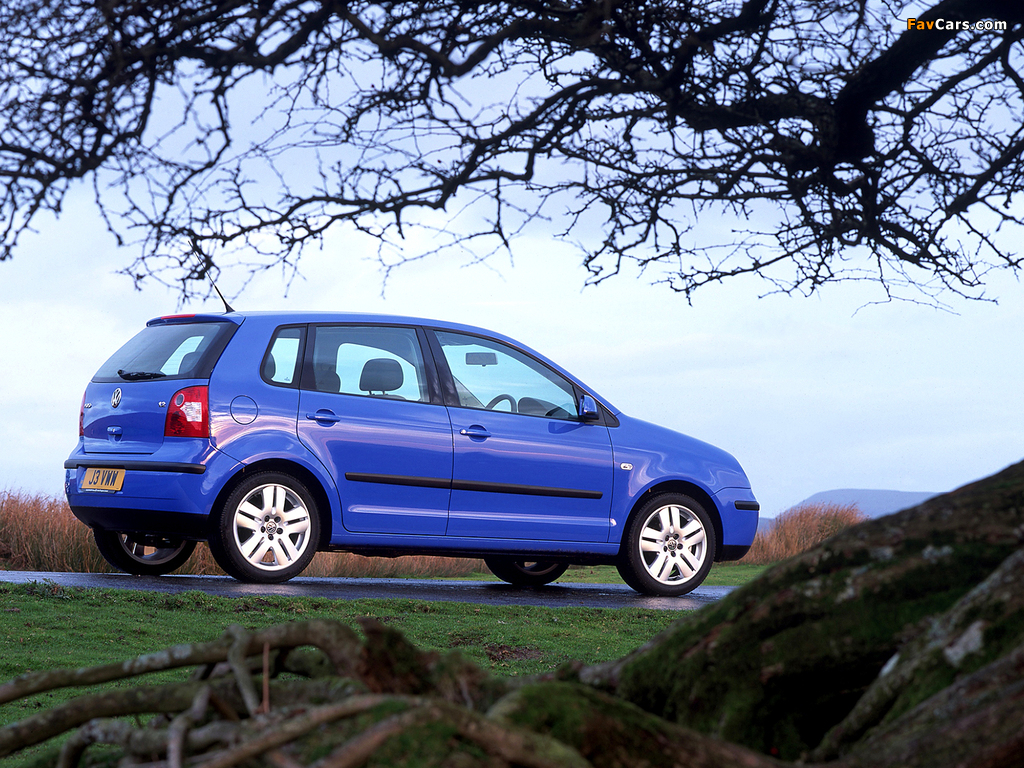 Volkswagen Polo 5-door UK-spec (IV) 2001–05 wallpapers (1024 x 768)