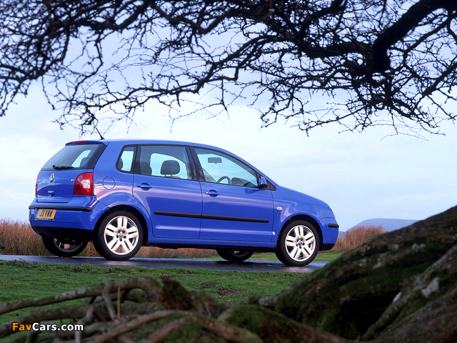 Volkswagen Polo 5-door UK-spec (IV) 2001–05 wallpapers (640 x 480)