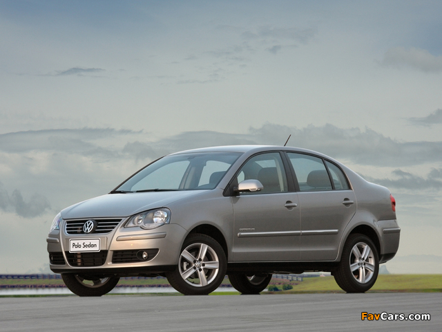 Volkswagen Polo Sedan BR-spec (Typ 9N3) 2006–11 wallpapers (640 x 480)