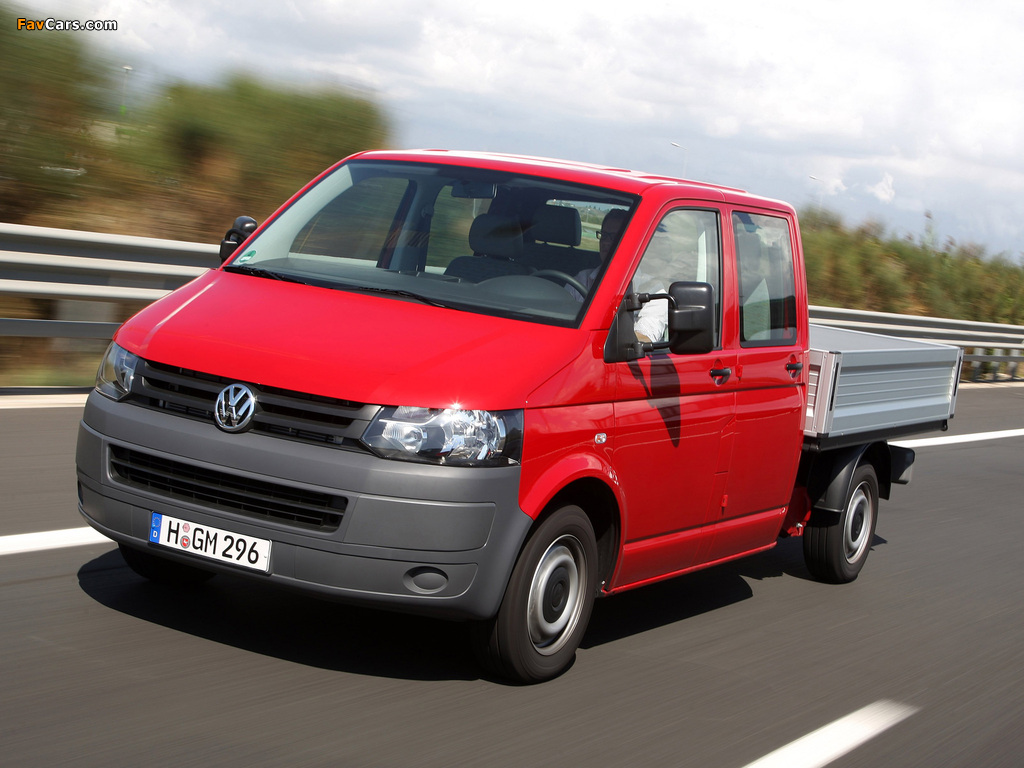 Images of Volkswagen T5 Transporter Double Cab Pickup 2009 (1024 x 768)