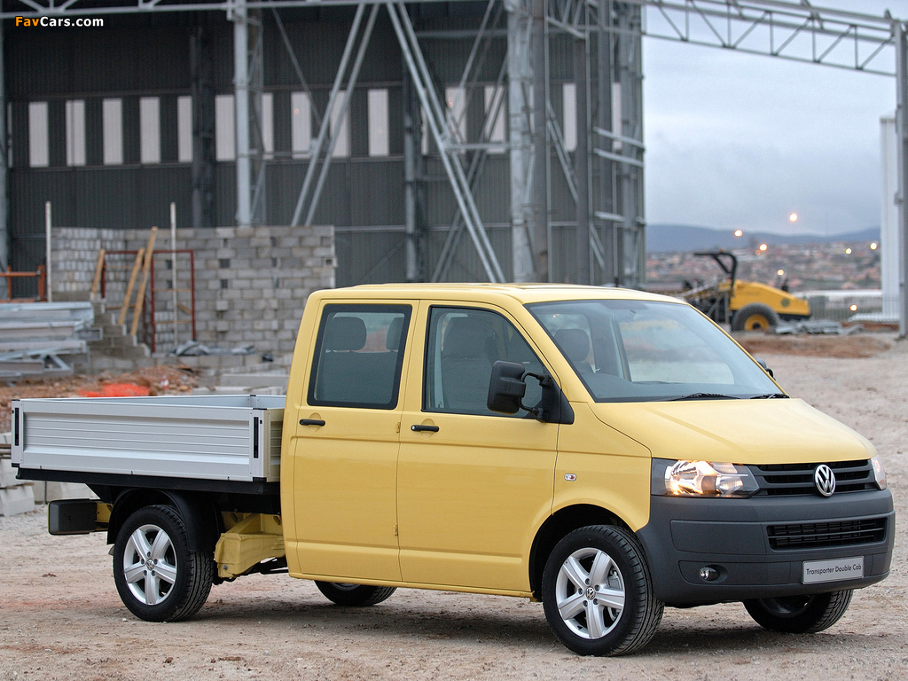 Photos of Volkswagen T5 Transporter Double Cab Pickup ZA-spec 2009 (1024 x 768)